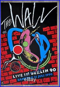 Pink Floyd Roger Waters rare Original Concert Poster 1990 The Wall Live Berlin