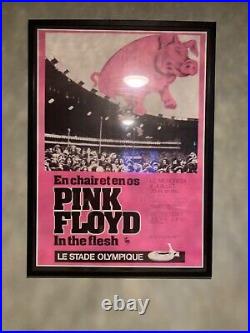 Pink floyd 1977 montreal animals tour concert poster rare near mint framed