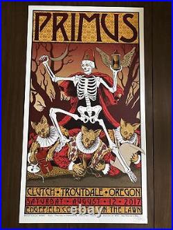 Primus Clutch Chuck Sperry Concert Poster Signed Portland Troutdale Edgefield