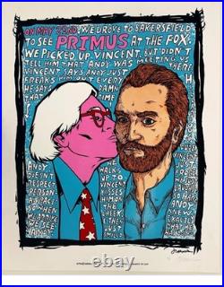 Primus Concert Poster 2013 Jermaine Rogers Signed AP LE