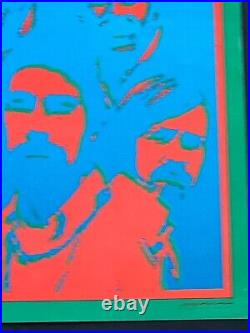 Psychedelic Original Neon Rose Concert Poster Matrix San Francisco 1967 Moscoso