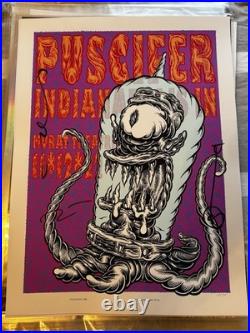 Puscifer Band Signed 2022 Dual Sided Concert Poster Indianapolis, IN 109/170 MDV