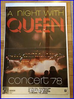 QUEEN 1978 Concert Poster Original ULTRA RARE