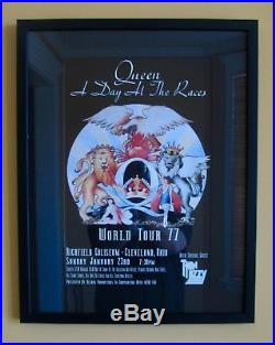 QUEEN-Rare Framed 1977 Promotional Concert Poster-FREDDIE MERCURY-BRIAN MAY
