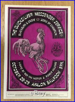 Quicksilver Sons Of Champlin Qms Original Concert Poster Avalon Fd32