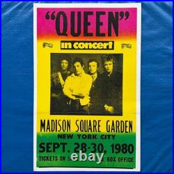 Queen 1974 First US Concert Denver Poster + 1980 MSG NYC Poster Vintage Set