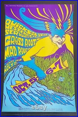 Quicksilver Messenger Service Vintage 1968 Fillmore Concert Poster 14 x 21