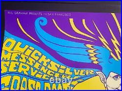 Quicksilver Messenger Service Vintage 1968 Fillmore Concert Poster 14 x 21