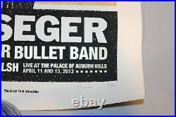 RARE Bob Seger Gold Concert Lithograph Poster Signed #49 of 70 2013 Joe Walsh