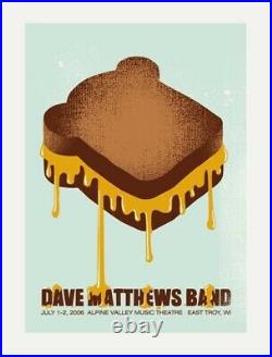 RARE Dave Matthews Band 2006 APLINE VALLEY, WI! Methane Studios Concert Poster