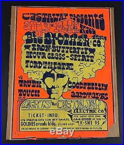 RARE Original 1968 Big Brother Janis Joplin Concert Poster Iron Butterfly KSHE