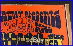 RARE Original 1968 Big Brother Janis Joplin Concert Poster Iron Butterfly KSHE