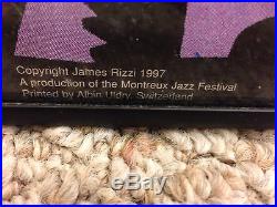 RARE Original James Rizzi MONTREUX JAZZ FESTIVAL 1997 Concert Poster Framed