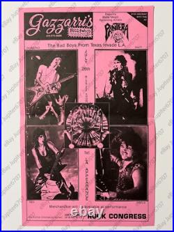 RARE Pantera Concert Poster Undocumented Show July 26 1986 LA Hollywood