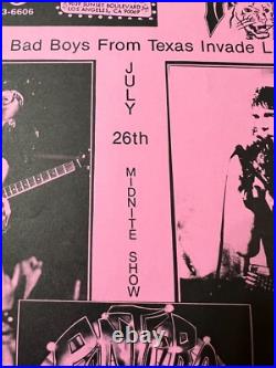 RARE Pantera Concert Poster Undocumented Show July 26 1986 LA Hollywood