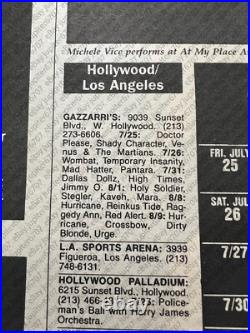 RARE Pantera Concert Poster Undocumented Show July 26 1986 LA Hollywood