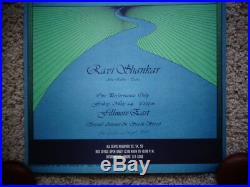 RAVI SHANKAR FE9 FILLMORE EAST 1968 concert poster BILL GRAHAM DAVID BYRD Signed