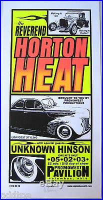 REVEREND HORTON HEAT- ORIG 2003 Concert Poster s/n by Mike Martin enginehouse13