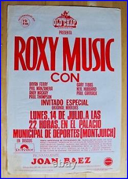 ROXY MUSIC-Rare Original Spain Concert Poster-Municipal Palace Of Sports