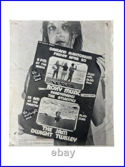 ROXY MUSIC THE JAM 1979 OAKLAND concert poster BILL GRAHAM ULTRA RARE 14x17