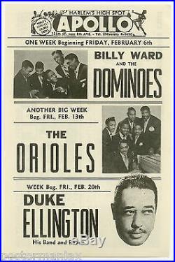 RUTH BROWN Big Jay McNeely DUKE ELLINGTON Orioles Original 1953 Concert Handbill
