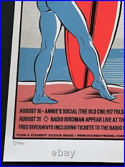 Radio Birdman Record Release Original Concert Poster Stainboy Signed 21/350