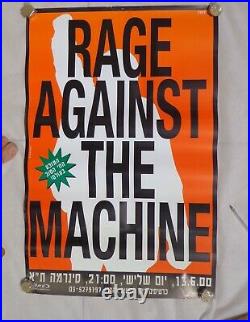 Rage Against the Machine ISRAEL CONCERT TOUR 2000 PROMO POSTER ISRAELI HEBREW