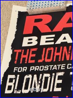 Ramones Beat On Cancer concert original 2004 poster Blondie, The Strokes, more