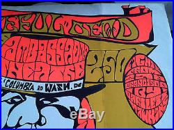 Rare 1960s Vintage Grateful Dead Poster for canceled concert Wash, DC June 1967