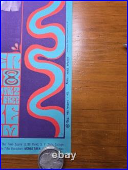 Rare 1966 JEFFERSON AIRPLANE Concert Poster, Artist Wilson, Ben Grandy