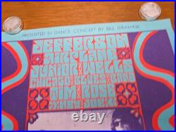 Rare 1966 JEFFERSON AIRPLANE Concert Poster, Artist Wilson, Ben Grandy