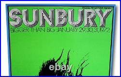 Rare 1972 Sunbury Music Festival Concert Poster Original Not A Reproduction