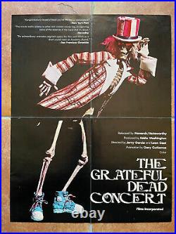 Rare 1977 The Grateful Dead Concert Movie Poster Vintage 1st Print
