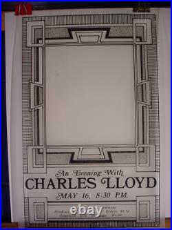 Rare /'70 Fillmore Era Original Artwork Plus 2 Charles Lloyd Concert Posters