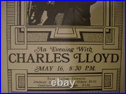 Rare /'70 Fillmore Era Original Artwork Plus 2 Charles Lloyd Concert Posters