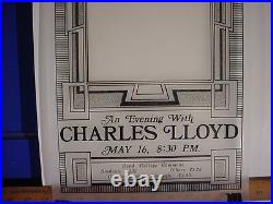 Rare /'70 Fillmore Era Original Artwork Plus 2 Charles Lloyd Concert Posters