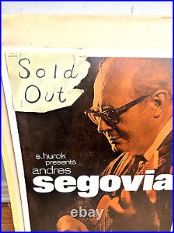 Rare Concert Only One On Ebay Andres Segovia Poster Signed 22.5 X 14 Office