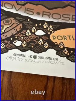 Rare Eric Church Autographed 2012 concert Poster #90/120 Guy Burwell signed