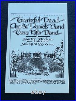 Rare Grateful Dead Original Spartan Stadium 1979 Brent's 1st Show Concert Poster Rare Grateful Dead Original Spartan Stadium 1979 Brent's 1st Show Concert Poster