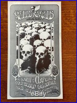 Rare Hells Angels Longshoremans Hall, Randy Tuten 1971 Concert Handbill Look