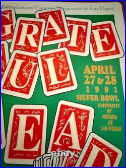 Rare Origina Grateful Dead Santana Promotional Double Sided Concert Poster 1991