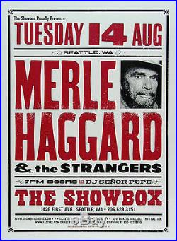 Rare Original Merle Haggard and the Strangers Showbox Seattle Concert Poster