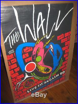 Rare Original Pink Floyd The Wall Concert Poster Live In Berlin 1990 Rock Psych