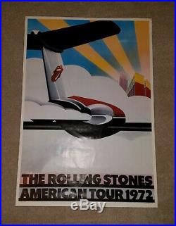 Rare Original Rolling Stones American Tour 1972 Concert Poster