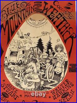 Rare Psychedelic AOR Era Country Weather Berkeley Provo Original Concert Poster