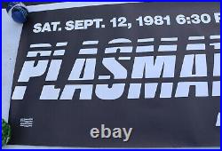 Rare Vintage 1981 Plasmatics At The Pier Original Concert Poster 36x18 Punk Rock