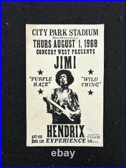 Rare Vintage Jimi Hendrix Experience 1968 Concert Cardstock Boxing Style Poster