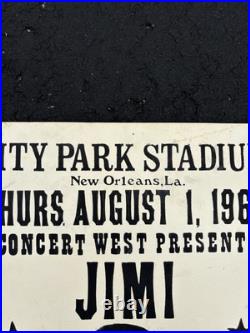 Rare Vintage Jimi Hendrix Experience 1968 Concert Cardstock Boxing Style Poster