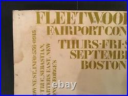 Rare original Boston tea party fleetwood Mac vintage concert poster 1970