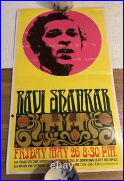Ravi Shankar Concert Poster 1967 San Francisco-Original First Print Tom Wilkes